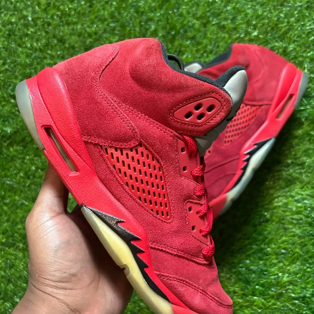 Air Jordan 5 Red Suede Size 7Y • No Box